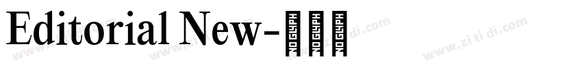 Editorial New字体转换